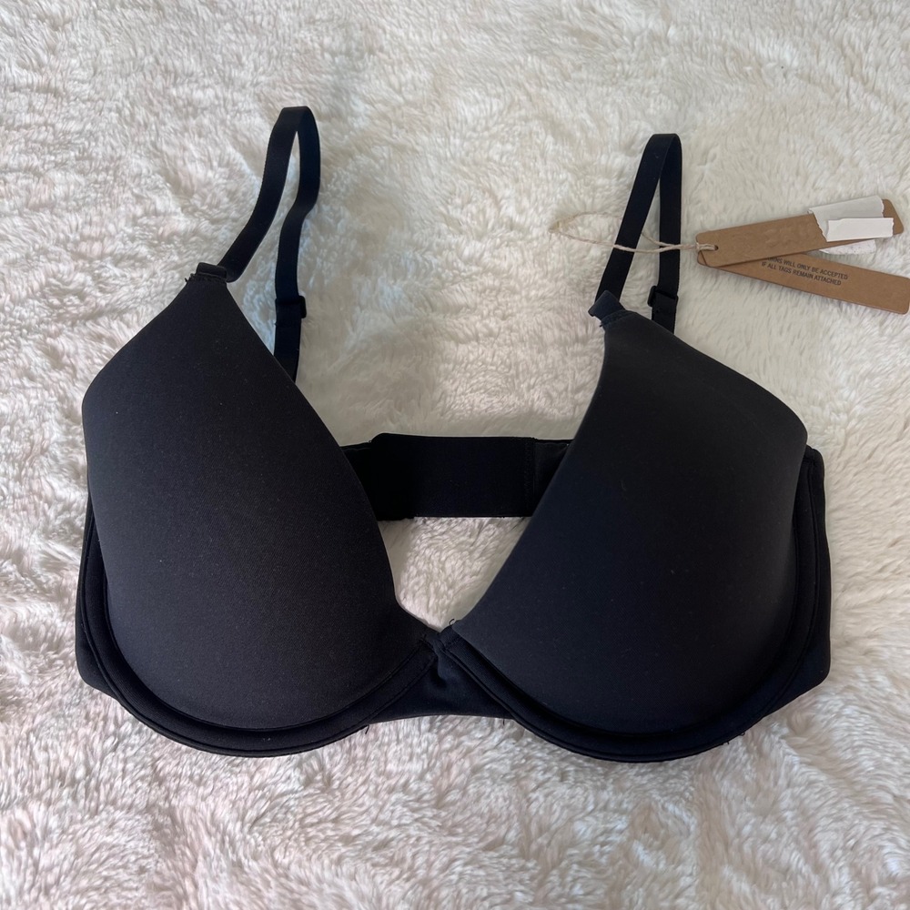 SKIMS Women's Fits Everybody Underwire Bra Onyx Black Size 32D BR-UWR-1997 NEW
